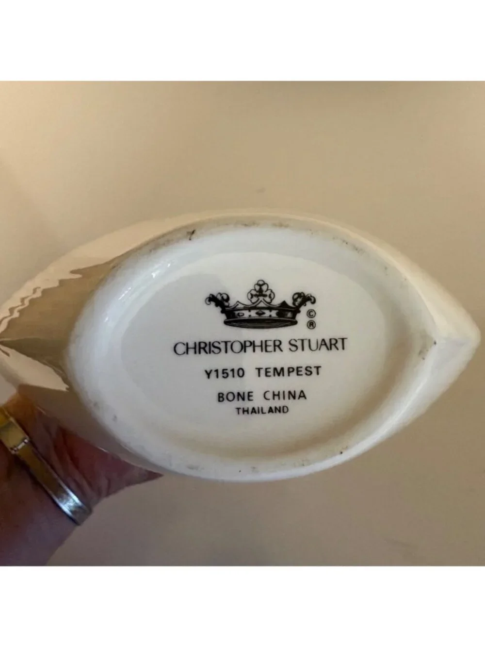 Christopher Stuart Y1510 Tempest White Bone China Vase Elegant Modern Minimalist